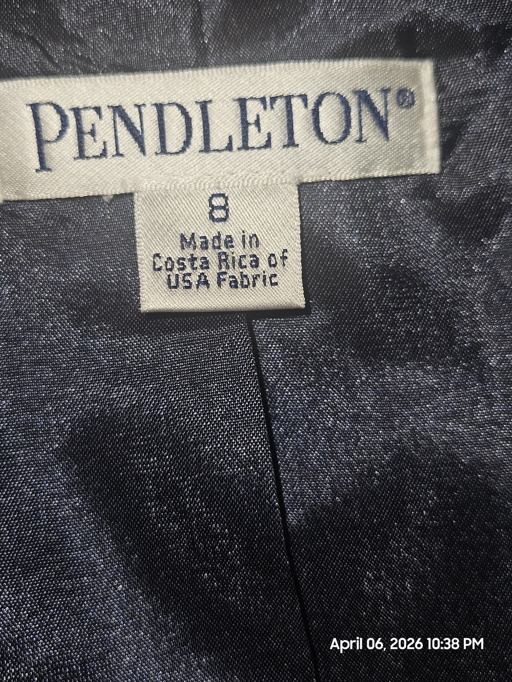 Pendleton Womens Navy 100% Virgin Wool Blazer - Picture 2 of 9